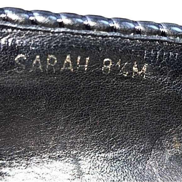 Brighton Sarah Brown Croc Embossed and Black Leather Slip On Loafers Size 8.5 - Picture 9 of 9